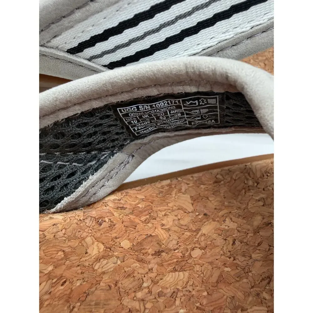 Ugg Men's Summer Beach Seaside Gray Cork Slides Comfort Casual NWB 10